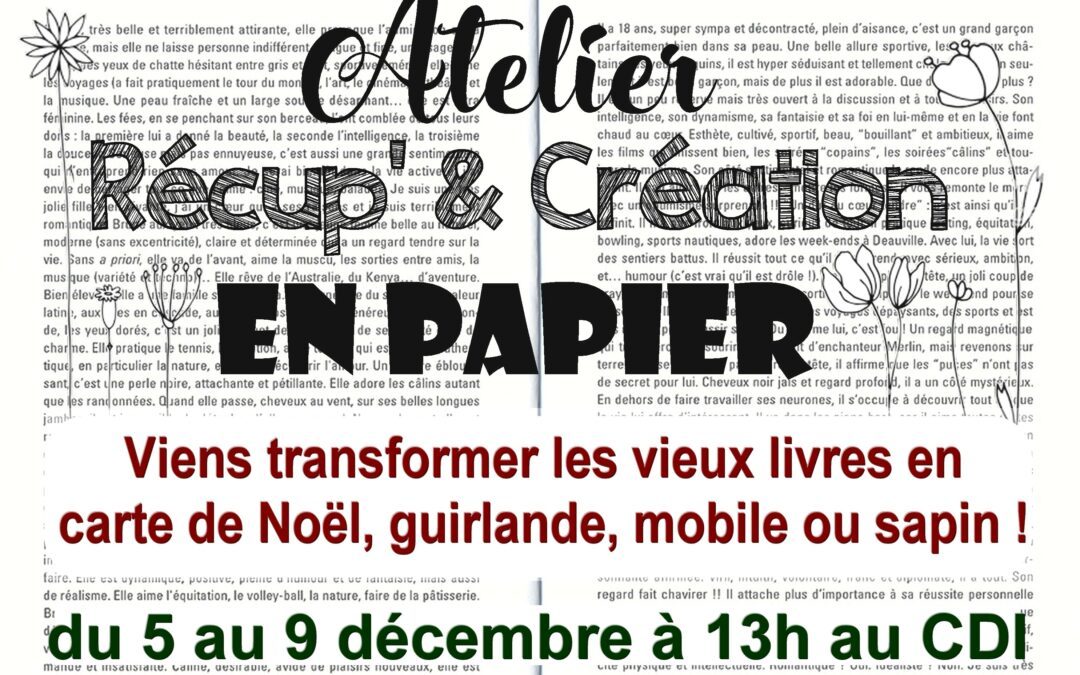 Ateliers Récup’ & Créations au CDI