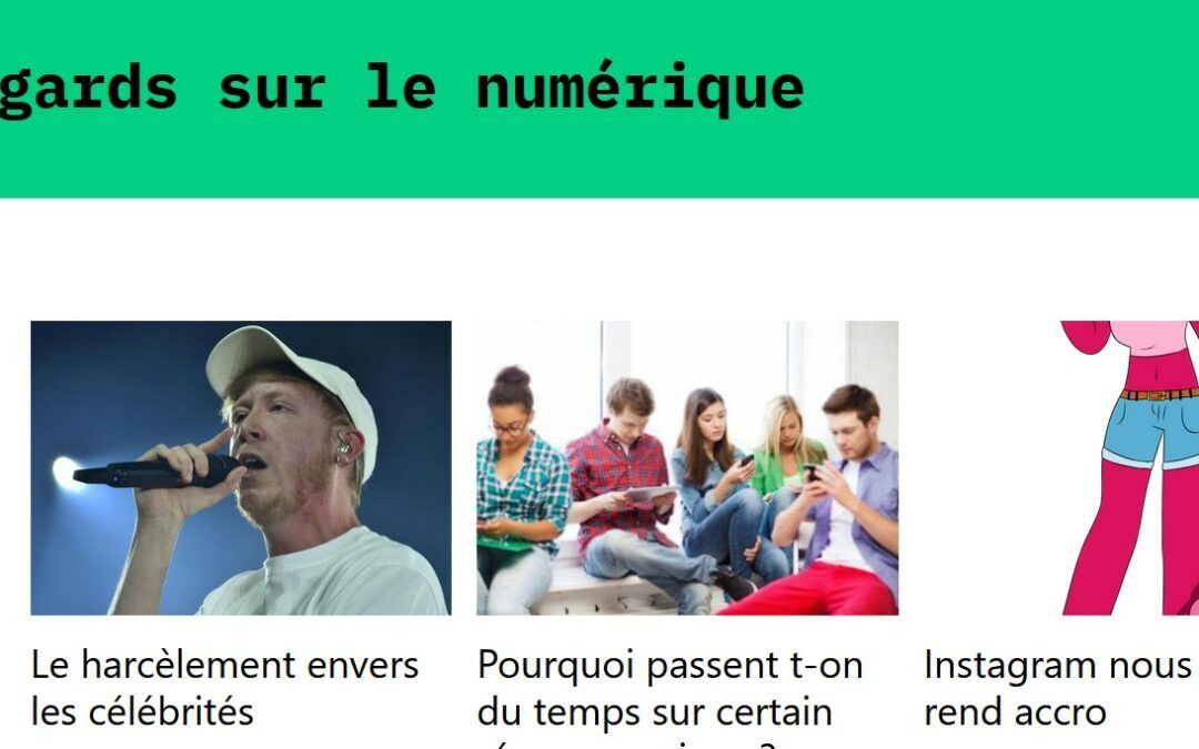 Le blog des 4eB : Regards sur le numérique