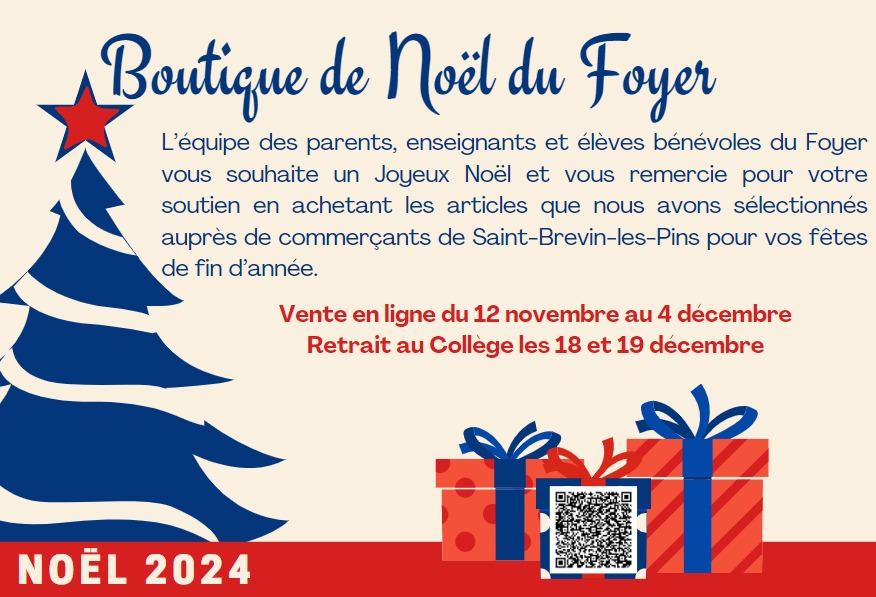 Boutique de Noël du foyer