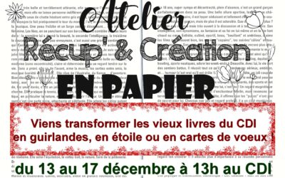 Atelier Récup’ & Création de Noël au CDI